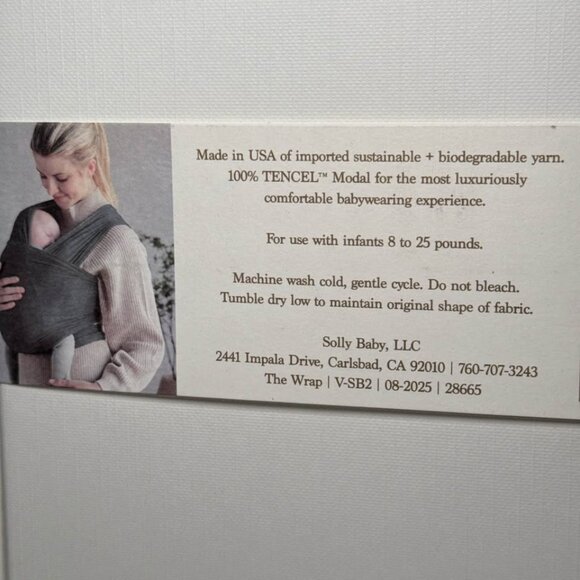 Solly Baby Creamy Gingham Wrap - DISCONTINUED PRINT - Picture 6 of 9